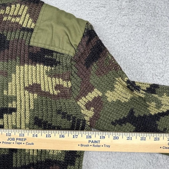 Vintage Brigade Quartermasters Sweater Mens Large Army Camo Wool Pullover - Picture 9 of 11